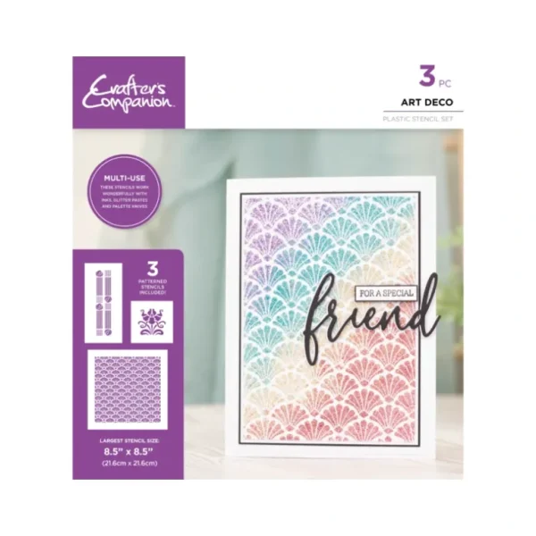 Crafters Companion Stencil Set - Art Deco - Little Painter Art | Exploring the Endless Possibilities of Art Best