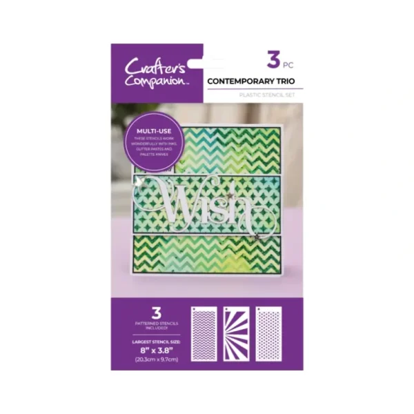 Crafter's Companion Stencil Set - Contemporary Trio - Little Painter Art | Exploring the Endless Possibilities of Art Outlet