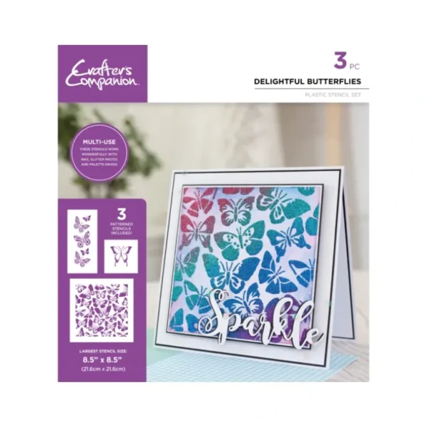 Crafters Companion Stencil Set - Delightful Butterflies - Little Painter Art | Exploring the Endless Possibilities of Art Fashion