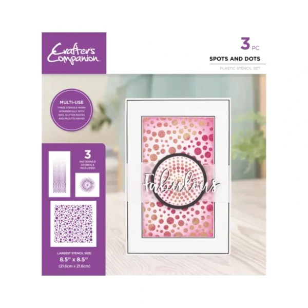 Crafters Companion Stencil Set - Spots and Dots - Little Painter Art | Exploring the Endless Possibilities of Art Flash Sale
