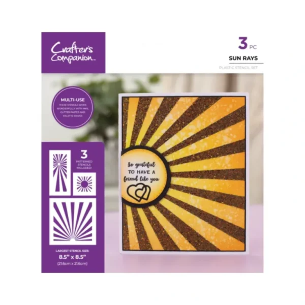 Crafters Companion Stencil Set - Sun Rays - Little Painter Art | Exploring the Endless Possibilities of Art Store