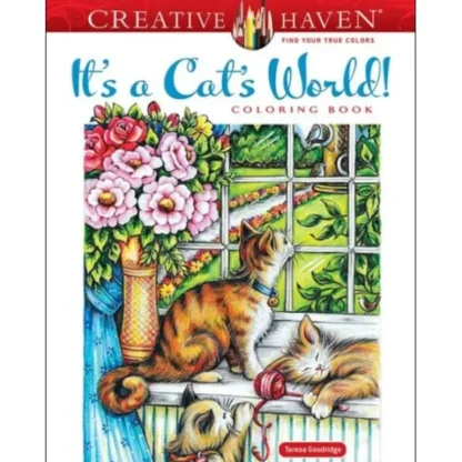 Creative Haven Colouring Book - It's A Cat's World! - Little Painter Art | Exploring the Endless Possibilities of Art Shop