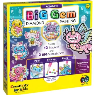 Creativity for Kids Big Gem Diamond Painting - Axolotl - Little Painter Art | Exploring the Endless Possibilities of Art Fashion