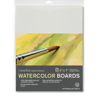 Crescent Cold Pressed Watercolour Board 3pk 5"x7" - Little Painter Art | Exploring the Endless Possibilities of Art New