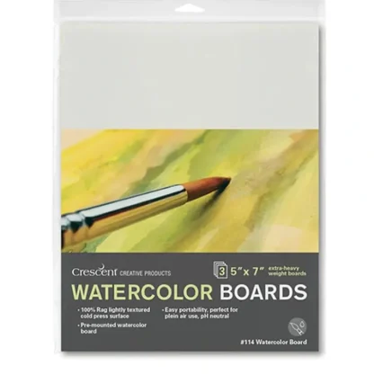 Crescent Cold Pressed Watercolour Board 3pk 5"x7" - Little Painter Art | Exploring the Endless Possibilities of Art New