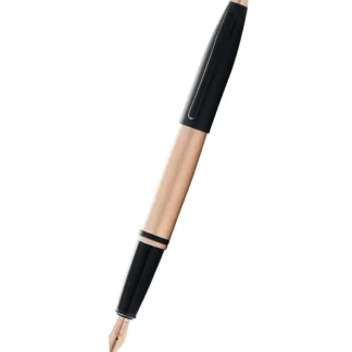 Cross Calais Fountain Pen, Medium Nib - Brushed Rose Gold/Black - Little Painter Art | Exploring the Endless Possibilities of Art Sale