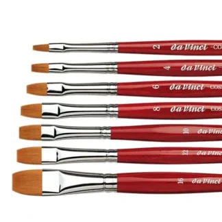da Vinci Series 5880 COSMOTOP-SPIN Watercolour Flat Brushes - Little Painter Art | Exploring the Endless Possibilities of Art | 10SHORTHANDLE | | 12SHORTHANDLE | | 16SHORTHANDLE |