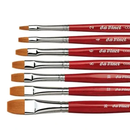 da Vinci Series 5880 COSMOTOP-SPIN Watercolour Flat Brushes - Little Painter Art | Exploring the Endless Possibilities of Art | 10SHORTHANDLE | | 12SHORTHANDLE | | 16SHORTHANDLE |