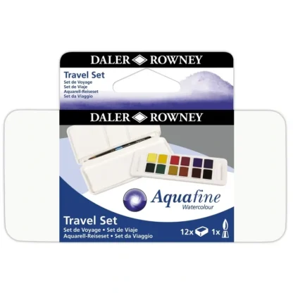 Daler-Rowney Aquafine 12 Half Pan Travel Set - Little Painter Art | Exploring the Endless Possibilities of Art Fashion