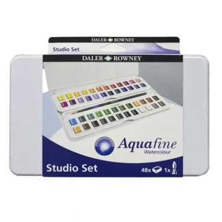 Daler-Rowney Aquafine Watercolour Studio Set 48 Colours - Little Painter Art | Exploring the Endless Possibilities of Art Outlet
