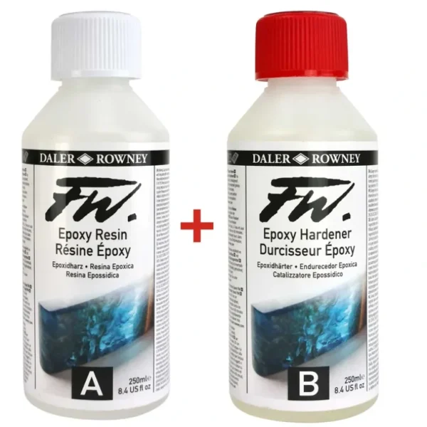 Daler-Rowney FW Epoxy Resin (A) and Hardener (B) - Little Painter Art | Exploring the Endless Possibilities of Art New