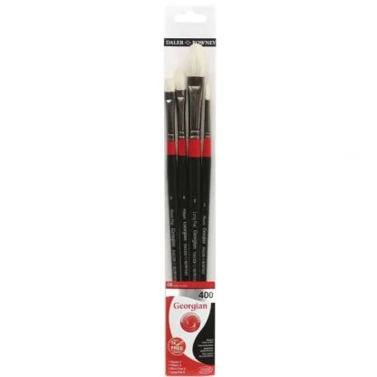 Daler-Rowney Georgian Oil Brush Set 400 - Set of 4 - Little Painter Art | Exploring the Endless Possibilities of Art Single Cheap
