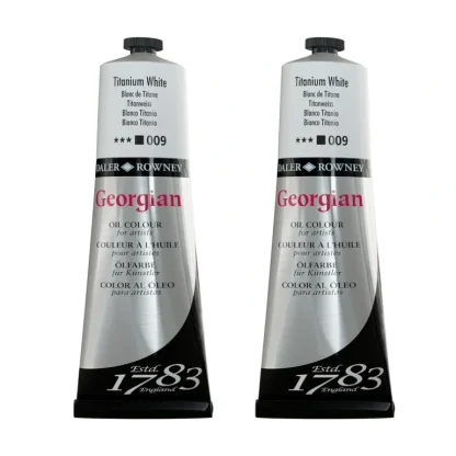 Daler-Rowney Georgian Oil Colour - Titanium White TWIN PACK - 2 x 225ml - Little Painter Art | Exploring the Endless Possibilities of Art Fashion