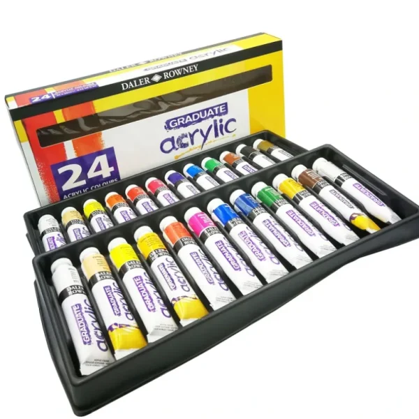 Daler-Rowney Graduate Acrylic Colour Selection Set - 24 x 22ml Tubes - Little Painter Art | Exploring the Endless Possibilities of Art Store
