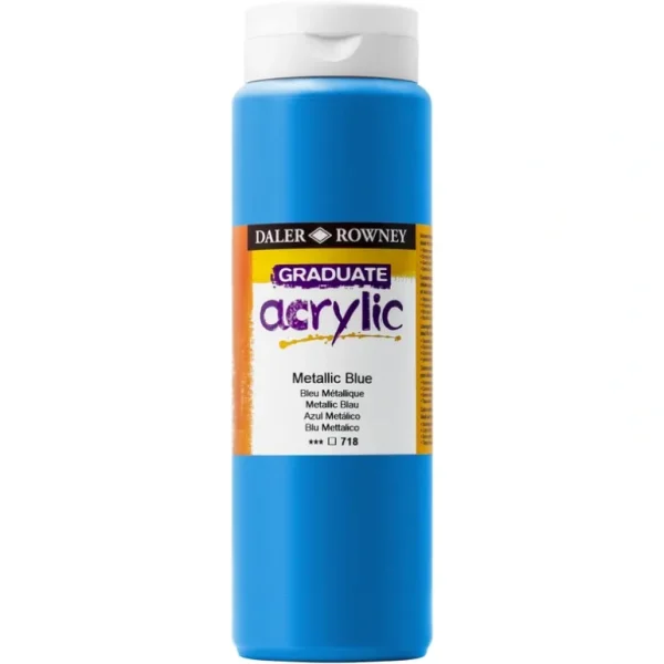 Daler-Rowney Graduate Metallic Acrylic Paint - 500ml - Little Painter Art | Exploring the Endless Possibilities of Art Cheap