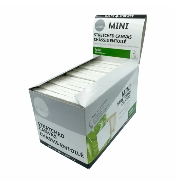 Daler-Rowney Simply Mini Stretched Canvases 4" x 4" (10 x 10cm) - Box of 16 - Little Painter Art | Exploring the Endless Possibilities of Art Best