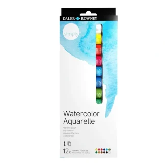 Daler-Rowney Simply Watercolour 12 x 12ml Tube Set - Little Painter Art | Exploring the Endless Possibilities of Art Discount