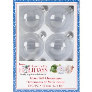 Darice Clear Glass Ornament Balls 6pk - Little Painter Art | Exploring the Endless Possibilities of Art Flash Sale