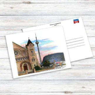 David Crighton Postcard - St Andrews Church + Roy Thomson Hall - Little Painter Art | Exploring the Endless Possibilities of Art Cheap