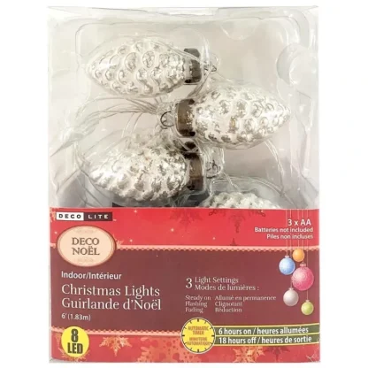 Deco Lite Indoor Pine Cone String Lights 6ft with 8 LEDs - Little Painter Art | Exploring the Endless Possibilities of Art Sale