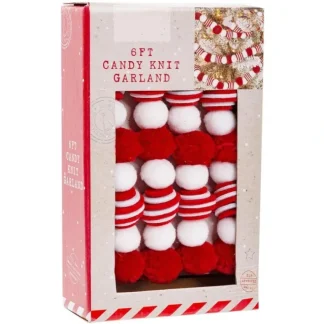 Deco Noel Candy Knit Garland 6ft - Little Painter Art | Exploring the Endless Possibilities of Art Fashion