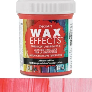 DecoArt Wax Effects Translucent Layering Acrylic 4oz - Cadmium Red Hue - Little Painter Art | Exploring the Endless Possibilities of Art Cheap
