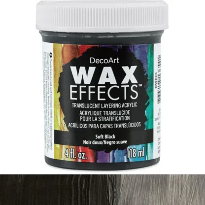 DecoArt Wax Effects Translucent Layering Acrylic 4oz - Soft Black - Little Painter Art | Exploring the Endless Possibilities of Art Discount