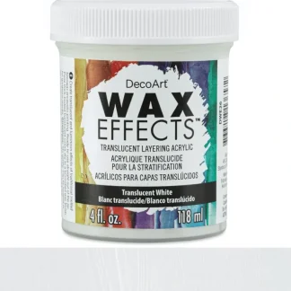 DecoArt Wax Effects Translucent Layering Acrylic 4oz - Translucent White - Little Painter Art | Exploring the Endless Possibilities of Art Shop