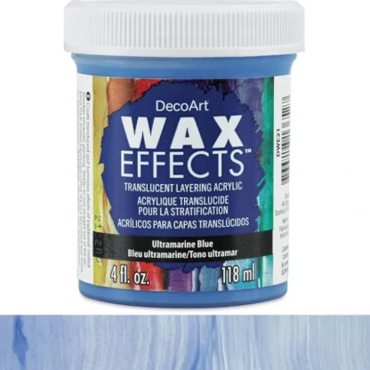 DecoArt Wax Effects Translucent Layering Acrylic 4oz - Ultramarine Blue - Little Painter Art | Exploring the Endless Possibilities of Art Fashion