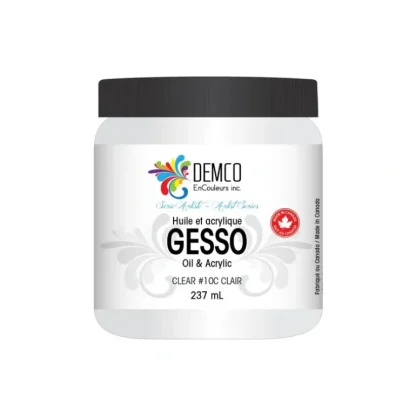 Demco EnCouleurs Artist Series Gesso 473mL Clear - Little Painter Art | Exploring the Endless Possibilities of Art Store