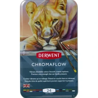 Derwent Chromaflow Pencil 24 Tin Set - Little Painter Art | Exploring the Endless Possibilities of Art Online
