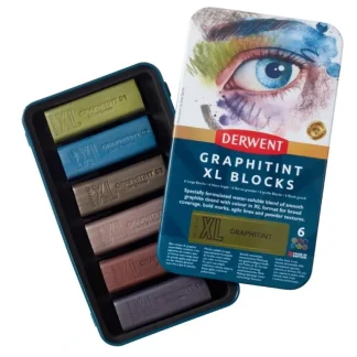 Derwent Graphitint XL Blocks Tin Set of 6 - Little Painter Art | Exploring the Endless Possibilities of Art Discount