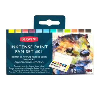 Derwent Inktense 12 Paint Pan Travel Set #1 - Little Painter Art | Exploring the Endless Possibilities of Art Outlet