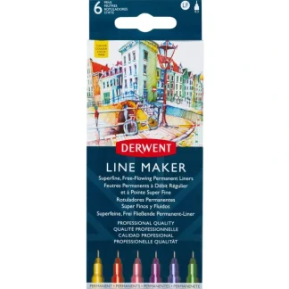 Derwent Line Maker - Set of 6 Assorted Colours - Little Painter Art | Exploring the Endless Possibilities of Art Flash Sale