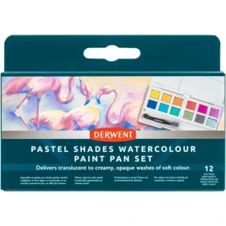Derwent Pastel Shades Paint Pan Set - 12 Half Pans + Accessories - Little Painter Art | Exploring the Endless Possibilities of Art Clearance