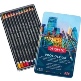 Derwent Procolour Pencils Tin - Set of 12 - Little Painter Art | Exploring the Endless Possibilities of Art Outlet