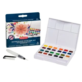 Derwent Watercolour Paint Pan Set of 24 - Little Painter Art | Exploring the Endless Possibilities of Art Cheap