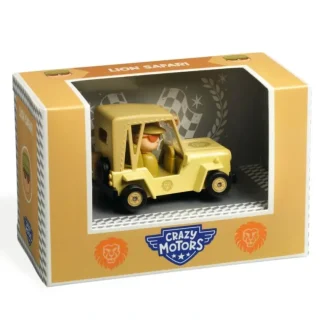 Djeco Crazy Motors Toy Car - Lion Safari - Little Painter Art | Exploring the Endless Possibilities of Art Sale