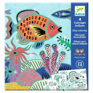 Djeco Shiny Colouring Kit - Under the Sea - Little Painter Art | Exploring the Endless Possibilities of Art New