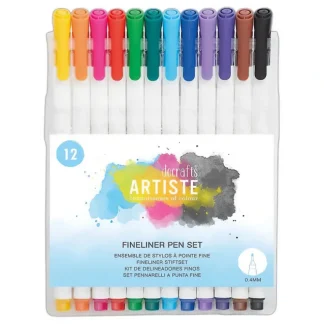 Docrafts Artiste Coloured Fineliner Pens - Set of 12 - Little Painter Art | Exploring the Endless Possibilities of Art Flash Sale