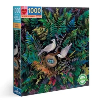 eeBoo 1000pc Puzzle - Birds In Fern - Little Painter Art | Exploring the Endless Possibilities of Art^ Online