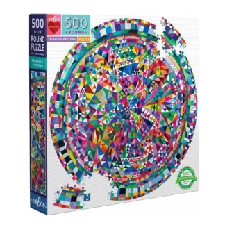 eeBoo 500pc Round Puzzle - Triangular Pattern - Little Painter Art | Exploring the Endless Possibilities of Art Cheap