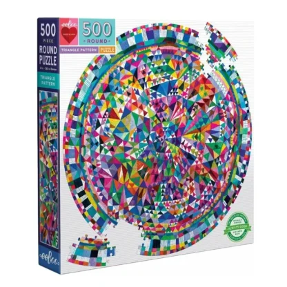 eeBoo 500pc Round Puzzle - Triangular Pattern - Little Painter Art | Exploring the Endless Possibilities of Art Cheap