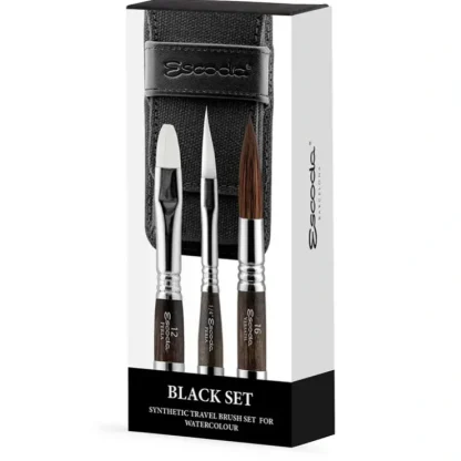 Escoda Black Set Travel Brush 3pk - Little Painter Art | Exploring the Endless Possibilities of Art^ Outlet