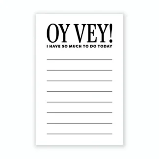 Everyday Yiddish Notepad - Oy Vey! I have so much to do today - Little Painter Art | Exploring the Endless Possibilities of Art^ Best Sale