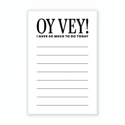 Everyday Yiddish Notepad - Oy Vey! I have so much to do today - Little Painter Art | Exploring the Endless Possibilities of Art^ Best Sale