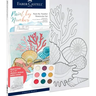 Faber Castell Creative Studio Paint By Numbers Watercolour Set - Coastal - Little Painter Art | Exploring the Endless Possibilities of Art Outlet