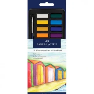 Faber-Castell 18 Watercolour Pans + Paint Brush - Little Painter Art | Exploring the Endless Possibilities of Art^ Cheap