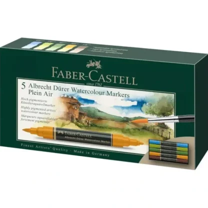 Faber-Castell Albrecht Drer Watercolour Marker 5pk Plein Air - Little Painter Art | Exploring the Endless Possibilities of Art^ Sale