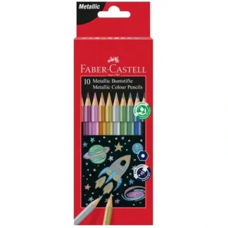 Faber-Castell EcoPencils Metallic Coloured Pencil Set 10pk - Little Painter Art | Exploring the Endless Possibilities of Art^ Fashion